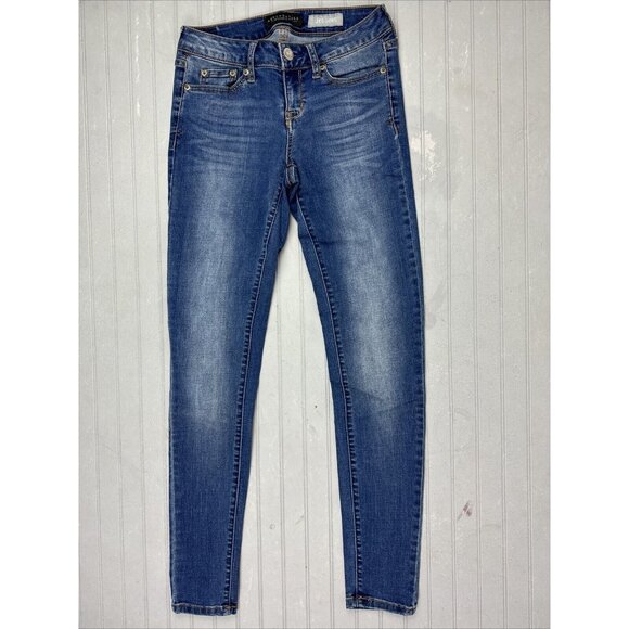 Aeropostle Size 0 Womens Jeans Jeggings Stretch Low Rise Med Wash - Picture 1 of 4